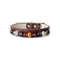 Autumn Mosaic Beaded Pet Collar - front view