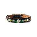 Forest Prism Beaded Pet Collar - front view