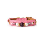 Pearl Dusk Beaded Pet Collar - front view