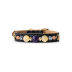 Violet Honey Beaded Pet Collar - front view