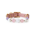 Pearl Blossom Beaded Pet Collar - front view