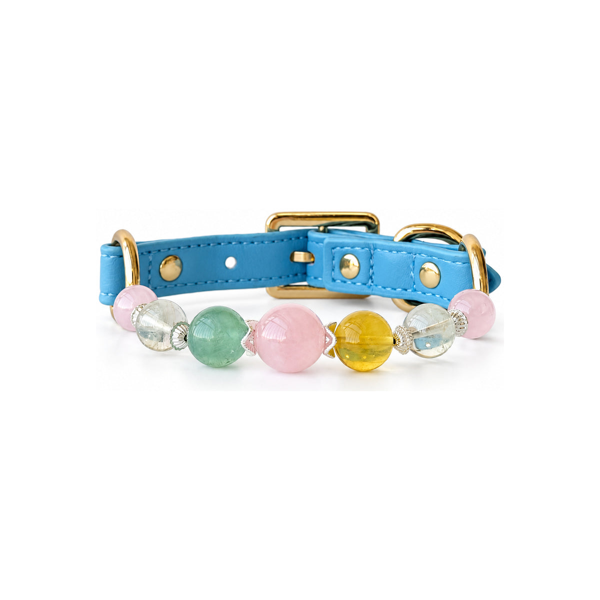 Spring Arc Beaded Pet Collar - front view