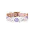 Lavender Arc Beaded Pet Collar - front view