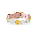 Golden Arc Beaded Pet Collar - front view