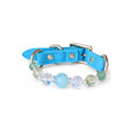Aqua Prism Beaded Pet Collar - front view