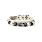 Monochrome Moon Beaded Pet Collar - front view