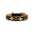 Midnight Tiger Beaded Pet Collar - front view
