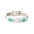 Pearl Lagoon Beaded Pet Collar - front view