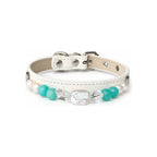Pearl Lagoon Beaded Pet Collar - front view