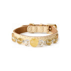 Lemon Prism Beaded Pet Collar - front view