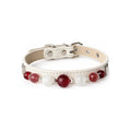 Berry Snow Beaded Pet Collar - front view