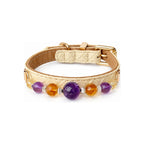 Violet Dawn Beaded Pet Collar - front view