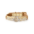 Crystal Crest Beaded Pet Collar - front view