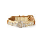 Crystal Crest Beaded Pet Collar - front view