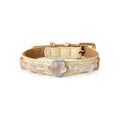 Rose Blossom Crest Beaded Pet Collar - front view