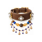 Coastal Dusk Charm Beaded Pet Collar - front display view
