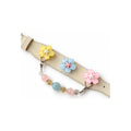 Aqua Pastel Bloom Beaded Pet Collar - product display view
