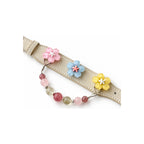 Strawberry Pastel Bloom Beaded Pet Collar - product display view