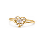 Clear Heart Halo Adjustable Ring — hero view
