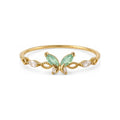 Mint Butterfly Adjustable Ring — hero view