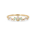Mint Leaf Spray Adjustable Ring — hero view