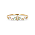 Mint Leaf Spray Adjustable Ring — hero view