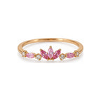Pink Lotus Adjustable Ring — hero view