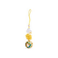 Rabbit and yellow flower bell charm — hero