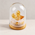 Stone cluster display dome — golden yellow