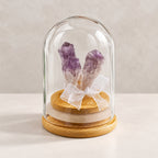 Stone cluster display dome — purple