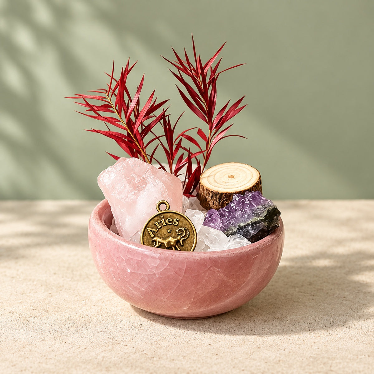 Aries mini stone garden DIY kit — assembled display example