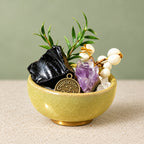 Capricorn mini stone garden DIY kit — assembled display example