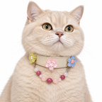 Rose Cloud Human & Pet Match — cream cat wearing the pet collar, AI styling illustration