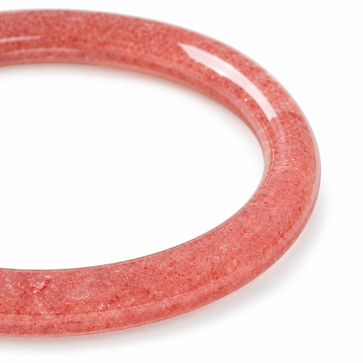 Rosy Pink Bangle — edge detail