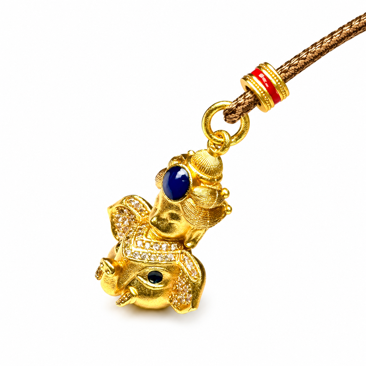 Gold-Tone Ganesha Pendant — detail view