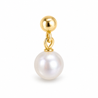 Small Drop Pearl Stud Earrings - close detail