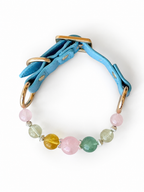 Spring Arc Beaded Pet Collar - overhead view