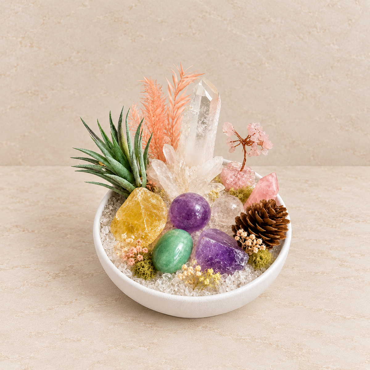 Spring Harmony Crystal Garden — complete decorative arrangement