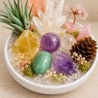 Spring Harmony Crystal Garden — foreground stones and bowl detail