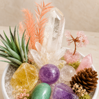 Spring Harmony Crystal Garden — centerpiece and botanical detail