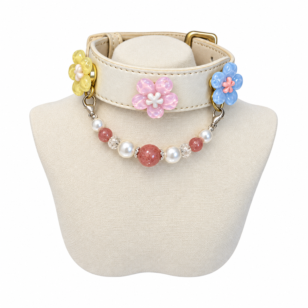 Strawberry Pearl Human & Pet Match — pet collar