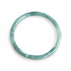 Teal Bamboo Detail Bangle — front view