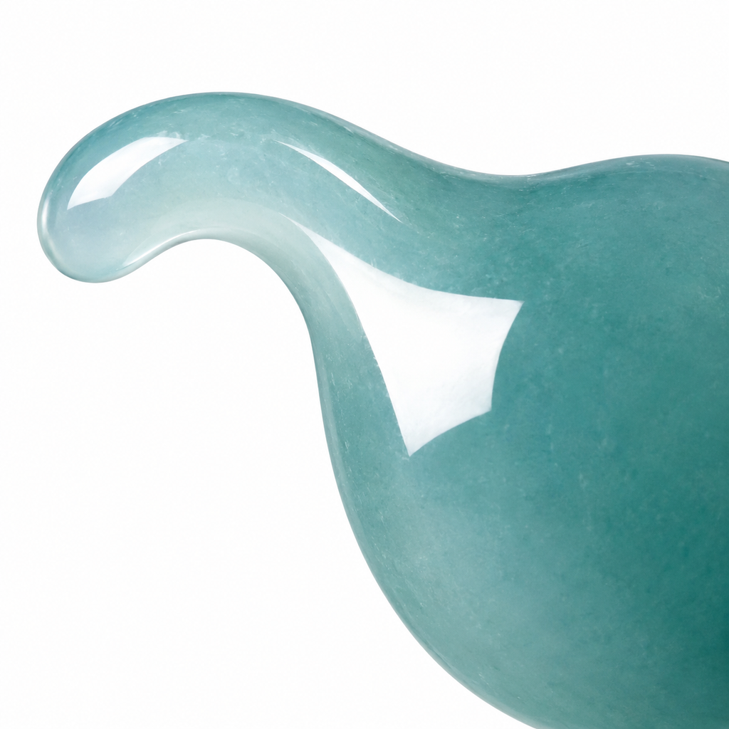 Teal Gourd Pendant Cord Necklace — close-up detail