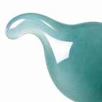 Teal Gourd Pendant Cord Necklace — close-up detail