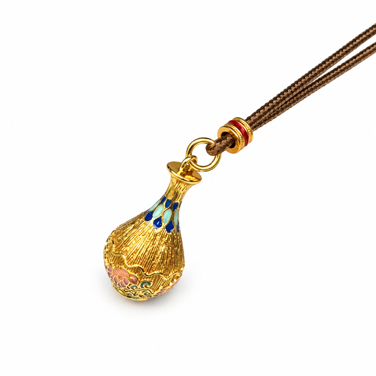 Gold-Tone Peace Vase Pendant — alternate view