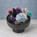 Violet Balance Crystal Garden — complete decorative arrangement