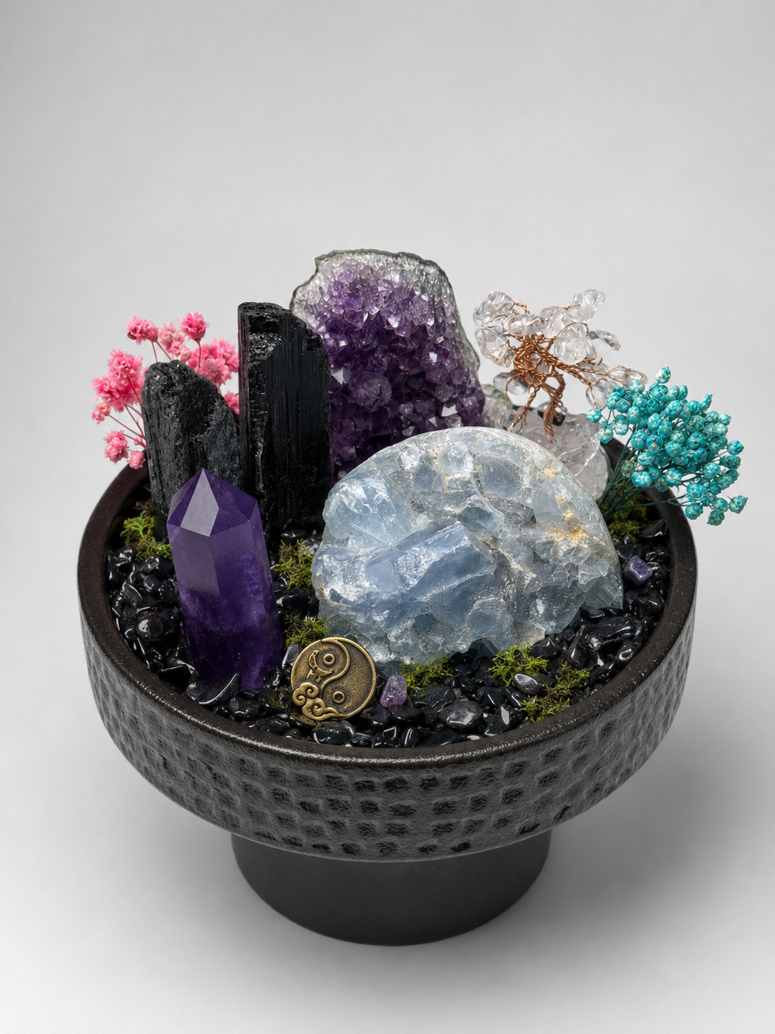 Violet Balance Crystal Garden — original arrangement view