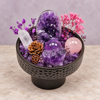 Violet Reverie Crystal Garden — complete decorative arrangement