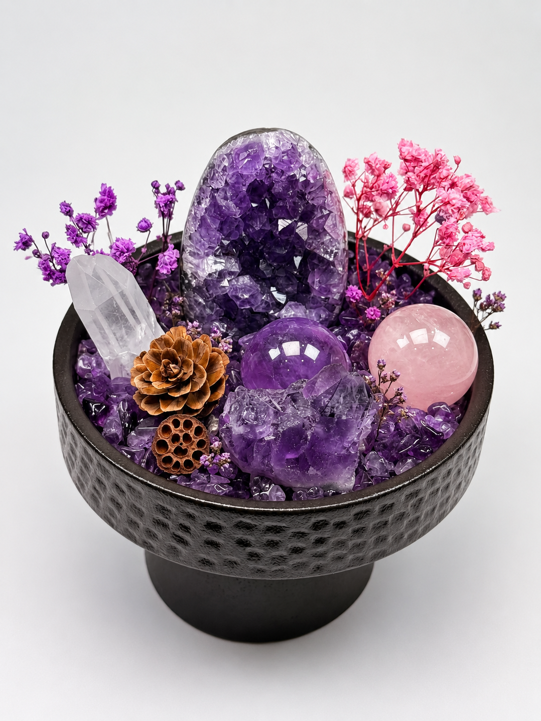Violet Reverie Crystal Garden — original arrangement view
