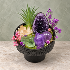 Violet Sanctuary Green Crystal Garden — complete decorative arrangement